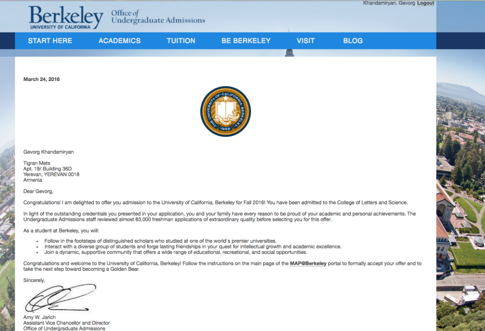 Berkeley applicant portal. University of california berkeley acceptance rate. berkeley university map. berkeley admission letter.