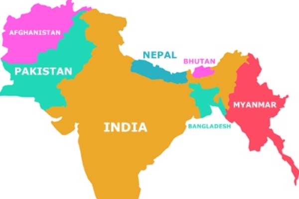 Карта индии пакистана и бангладеш